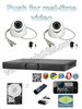 Kit 2 caméras Dômes CCTV intérieur, 1 enregistreur de 500 GB