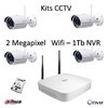Kit 4 fili CCTV Dahua, 1TB cordless 2 Megapixel telecamere IP
