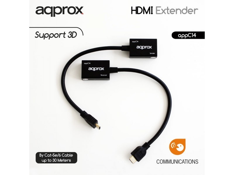 forudsætning underordnet matematiker HDMI extender APP C4 30 meters 1080p and 3D cable cat5 or cat6