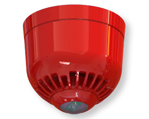 Optical-acoust siren in/outdoor IP65 conv fire alarm shallow