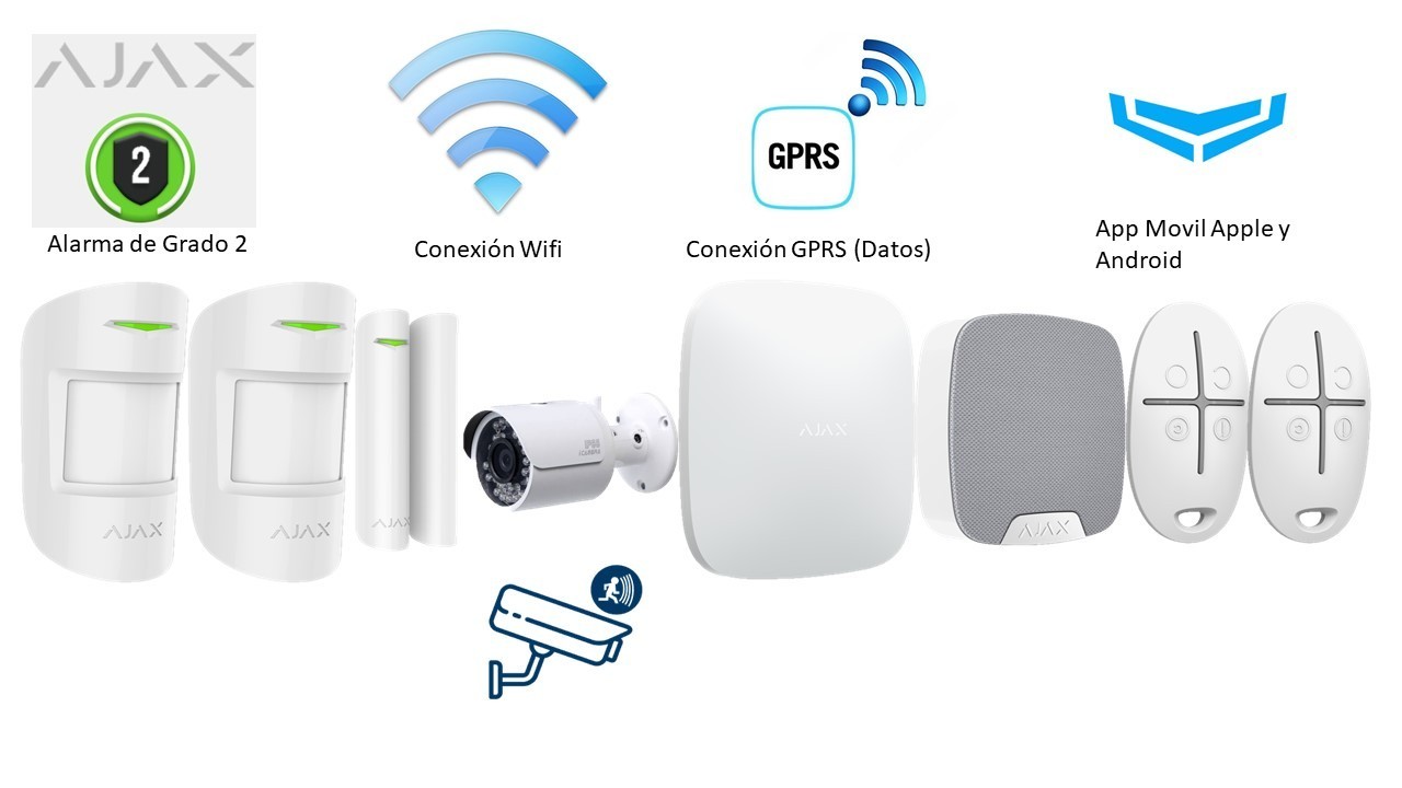Wireless alarm kit + outdoor IP camera