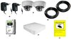 Cctv kit 2 dome cameras IP/1 recorder/1 disc/cables