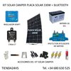Kit solare camper piastra flessibile 100W+bateria gel 12V